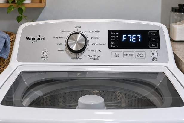 Top Load Washer Showing the F7E7 Error Code